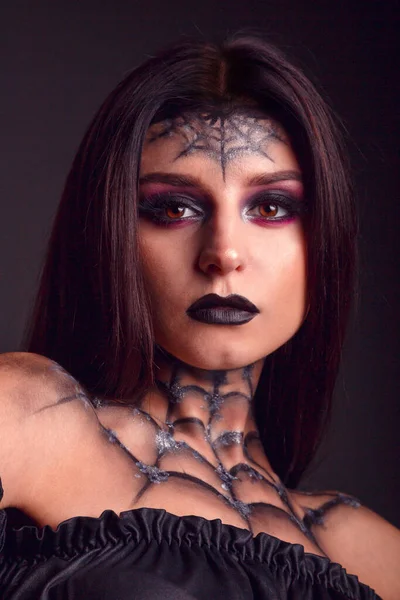 spider halloween glam makeup